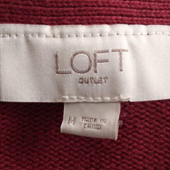 LOFT MAROON CARDIGAN SZ.M EUC. - Picture 6 of 7